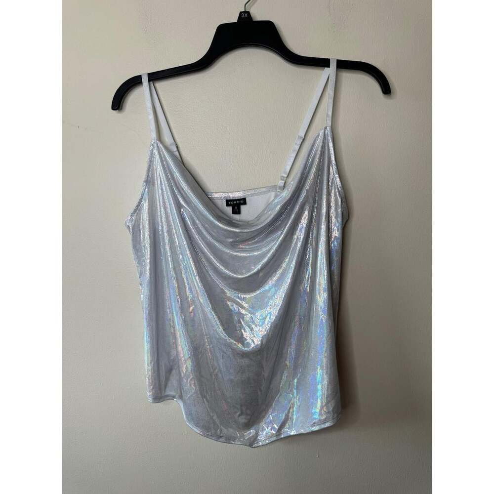 Torrid Women's White and Silver Vest